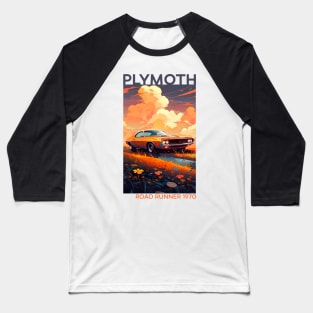 Roaring Resurrection: The 1970 Plymouth Road Runner Revival Baseball T-Shirt